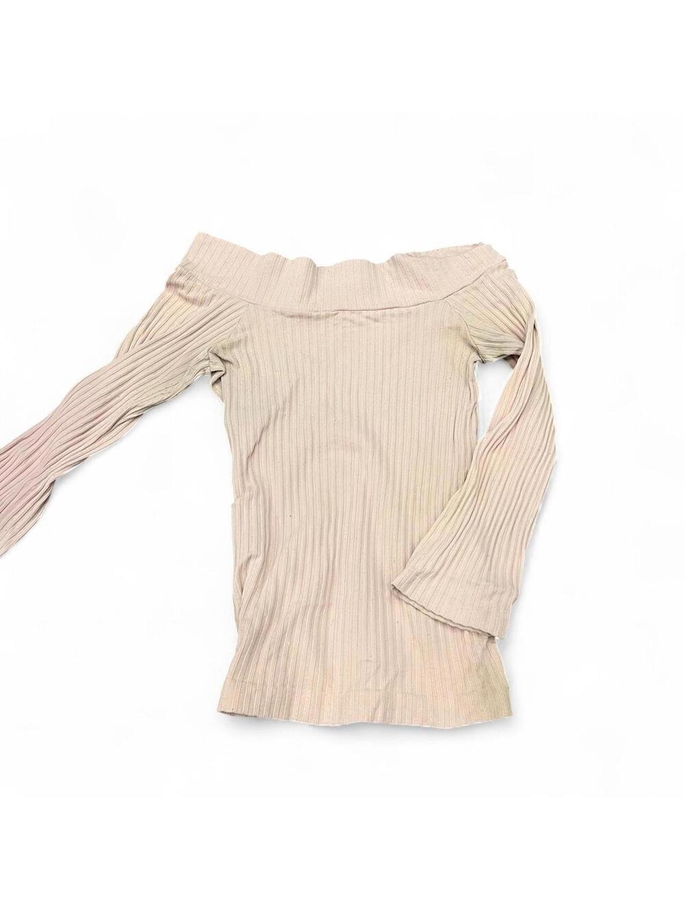 y2k Bebe off the shoulder long sleeve top
